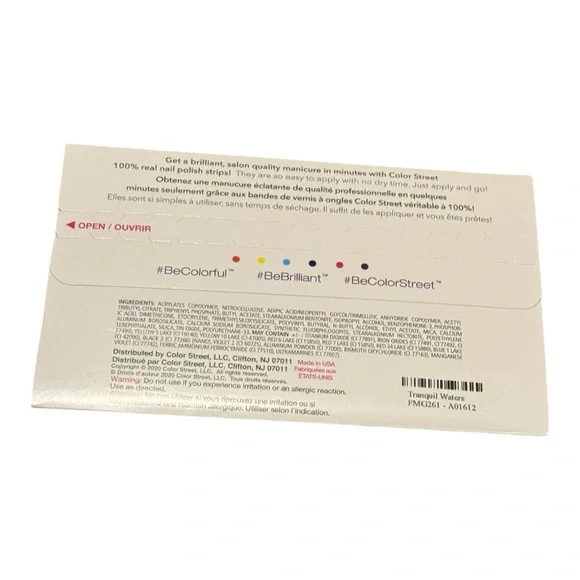 Color Street TRANQUIL WATERS Prism FX Turquoise Nail Strips Set - Picture 4 of 9